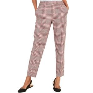 Old Navy Women’s Pink Plaid Pull-On Ankle Pants